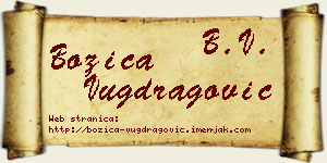 Božica Vugdragović vizit kartica